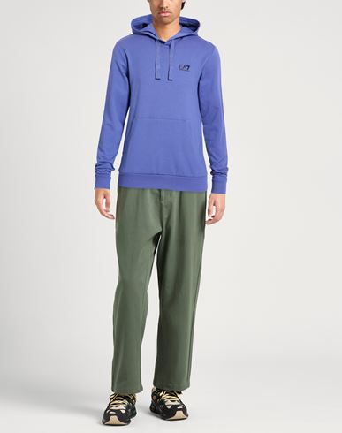 Man Sweatshirt Purple Size M Cotton, Elastane