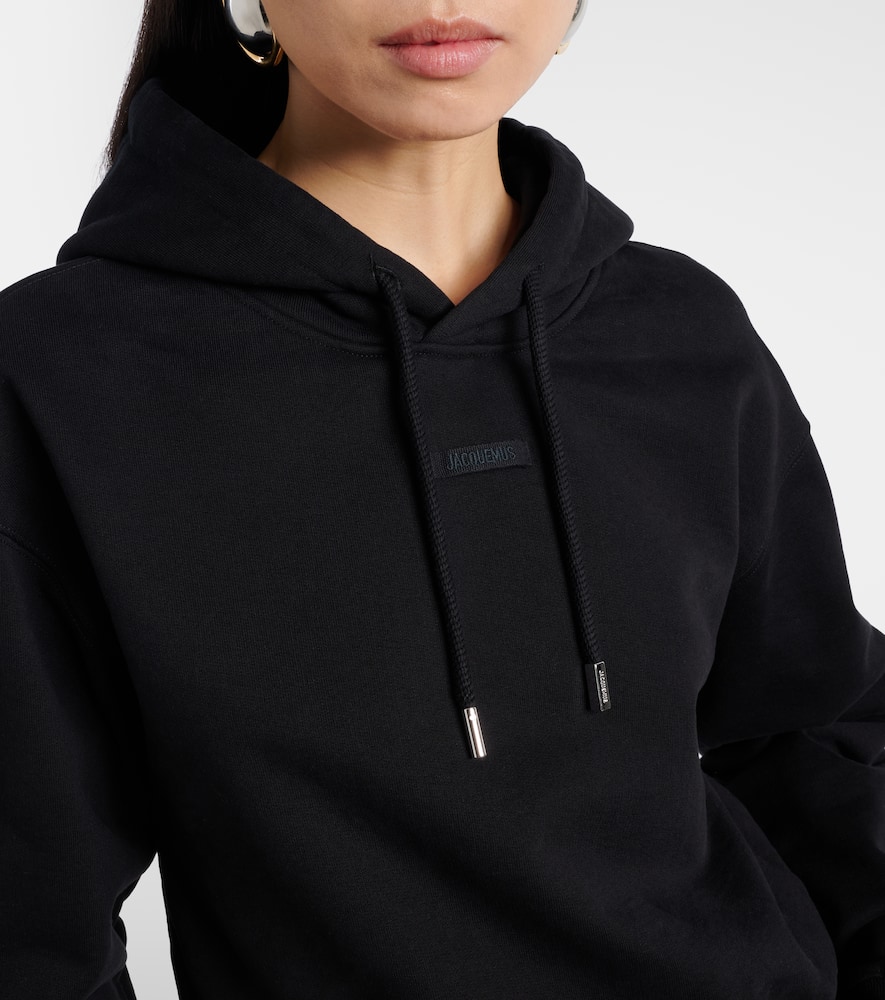 Logo cotton jersey hoodie