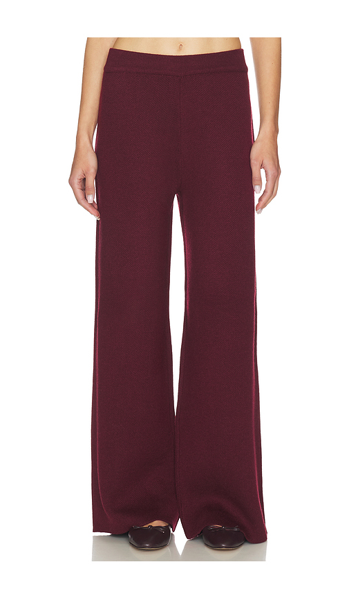 SEROYA Juna Knit Pant in Burgundy. L. Also in XXS, XS