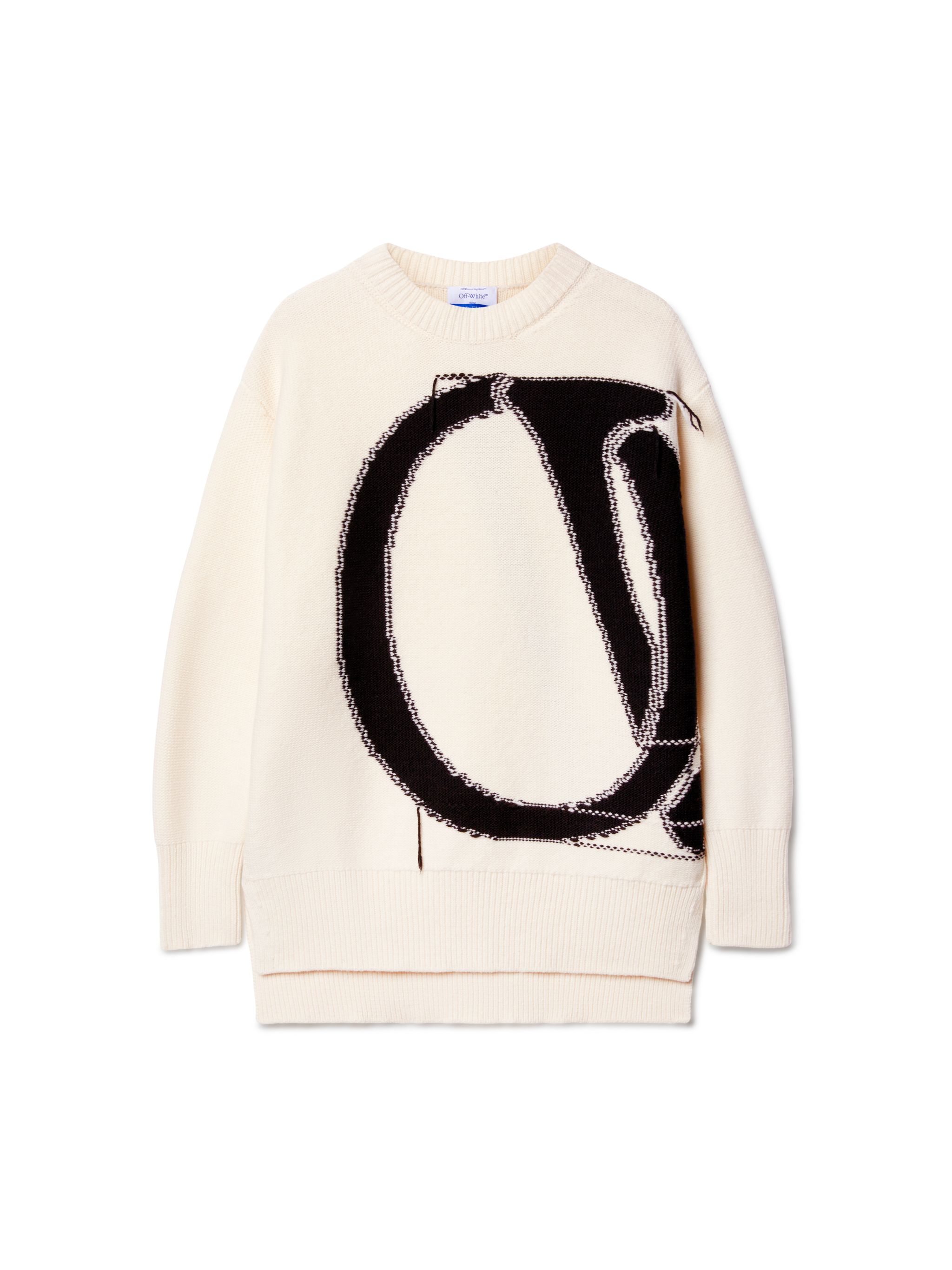 White Maxi Logo Crewneck