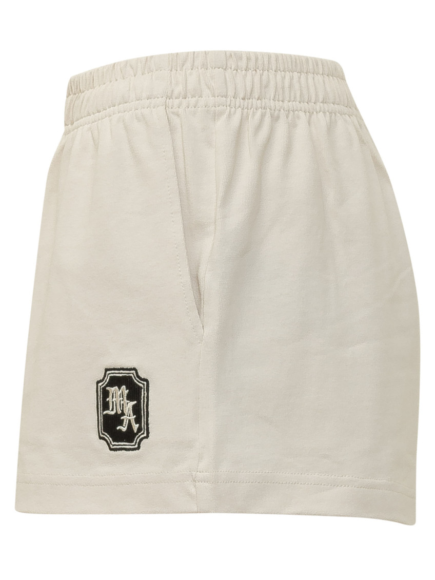 White Solid Shorts