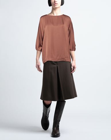 Rossopuro Woman Top Brown Size M Viscose