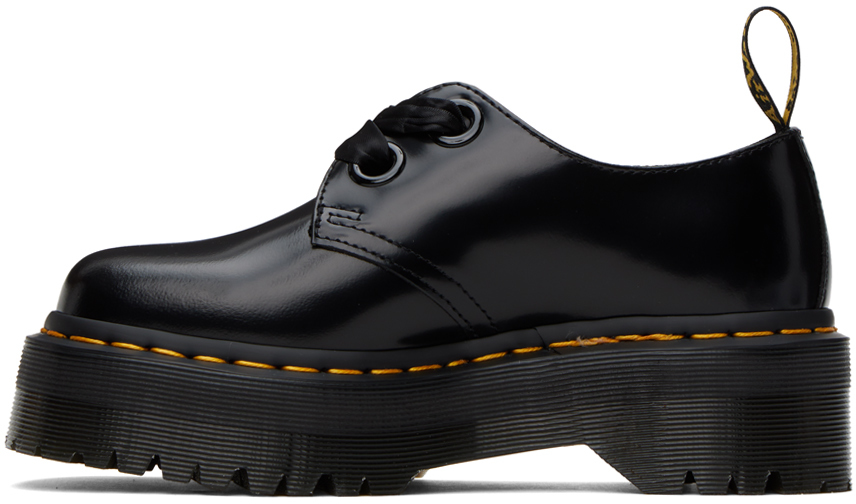 Black holy derby shoes