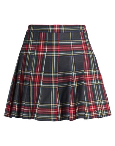 Woman Mini skirt Grey Size 10 Wool, Polyester, Elastane