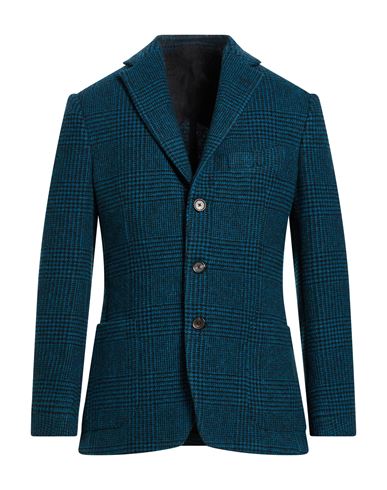 Man Blazer Deep teal Size 44 Virgin Wool