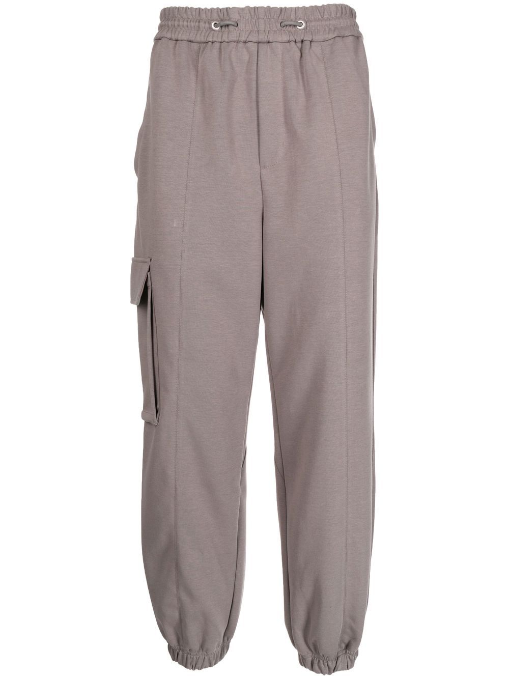 Cargo-style drawstring track pants - Grey