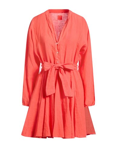 Woman Mini dress Coral Size 2 Linen