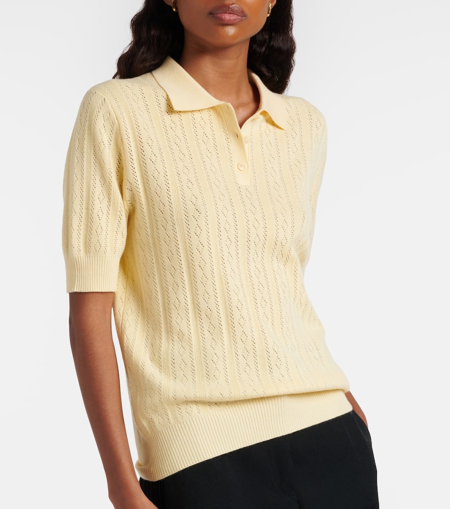 Cristine cotton and cashmere polo sweater
