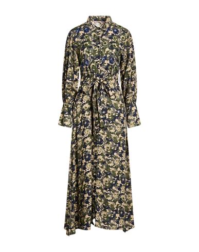Woman Maxi dress Military green Size M Viscose