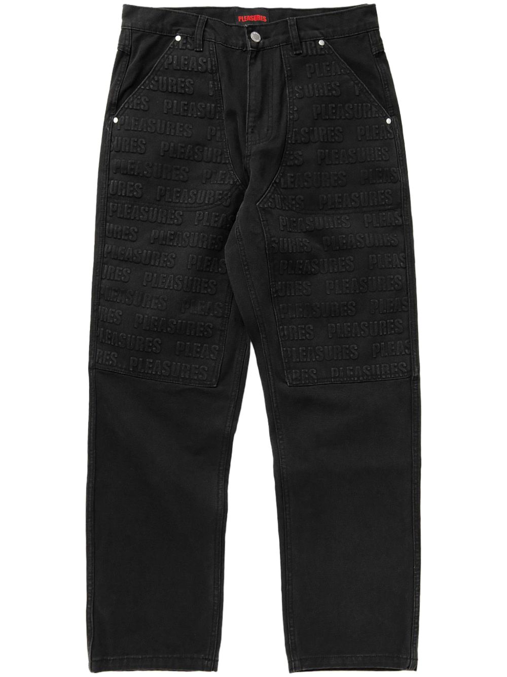 Pleasures logo-embroidered jeans - Black
