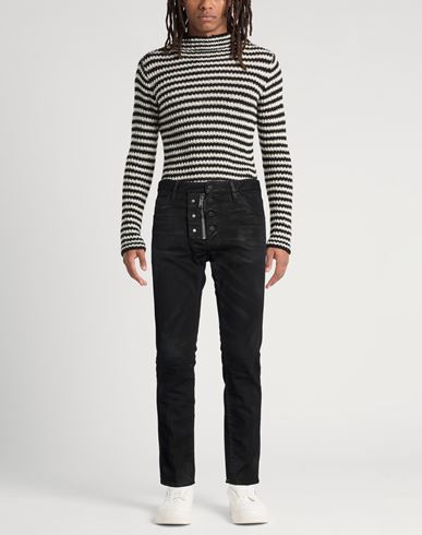 Man Jeans Black Size 30 Cotton, Elastane