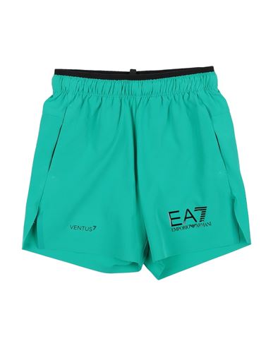Kid Boy Shorts & Bermuda Shorts Emerald green Size 10 Polyester, Elastane