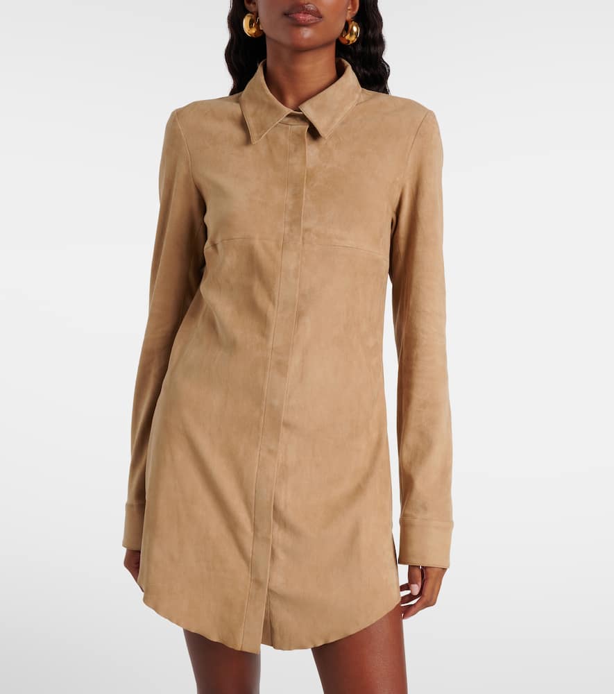 Geraldine suede shirt dress