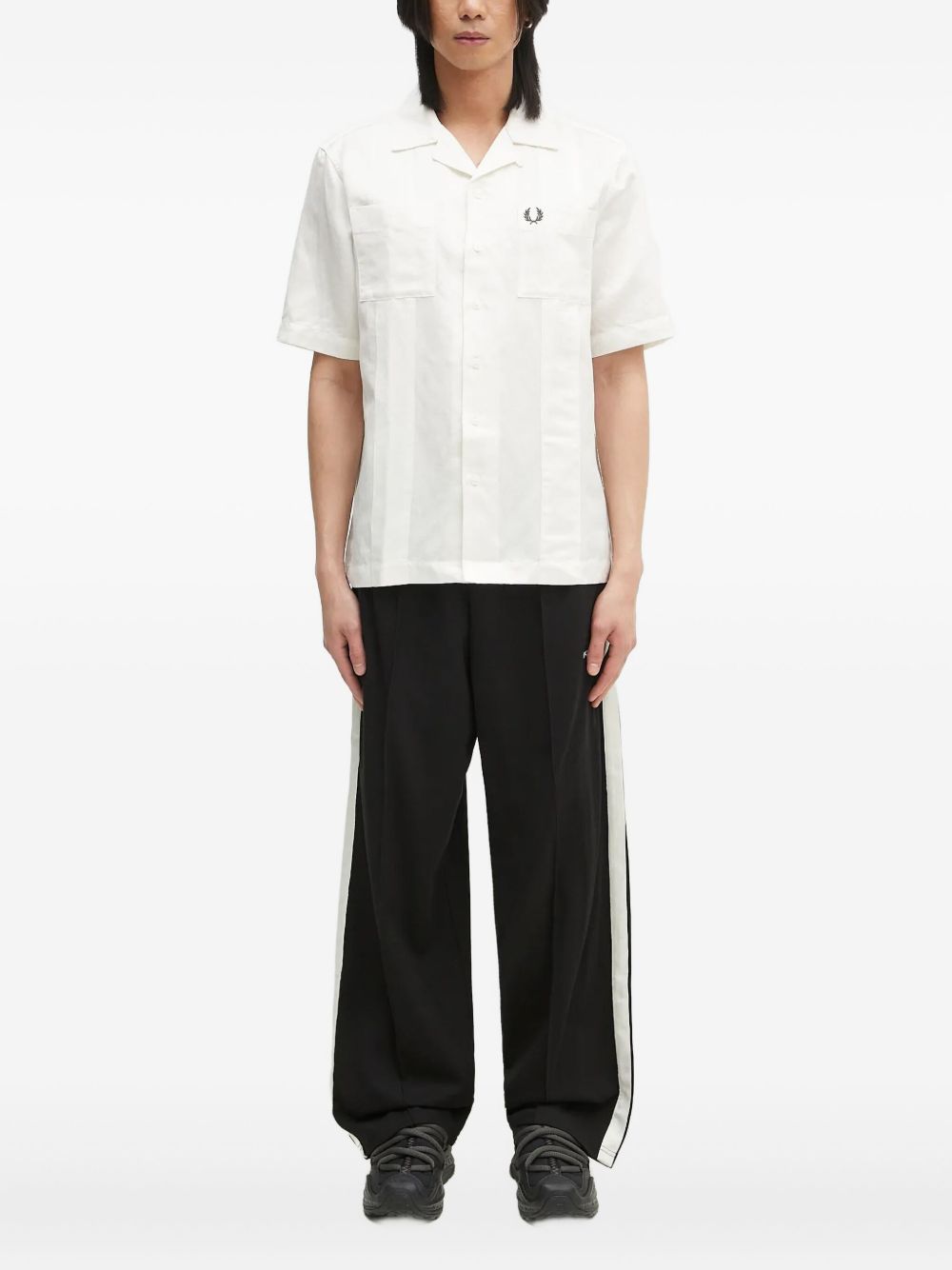 Logo-embroidered shirt - White