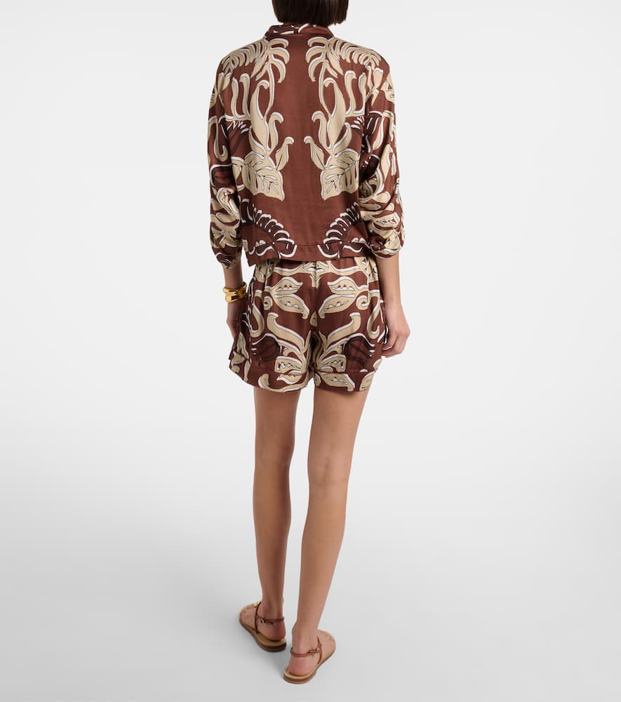 Isabelle printed high-rise shorts