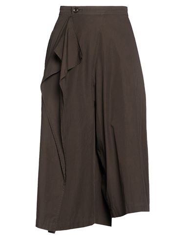 Woman Pants Dark brown Size 1 Cotton