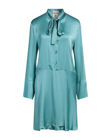 Woman Mini dress Turquoise Size 6 Acetate, Silk