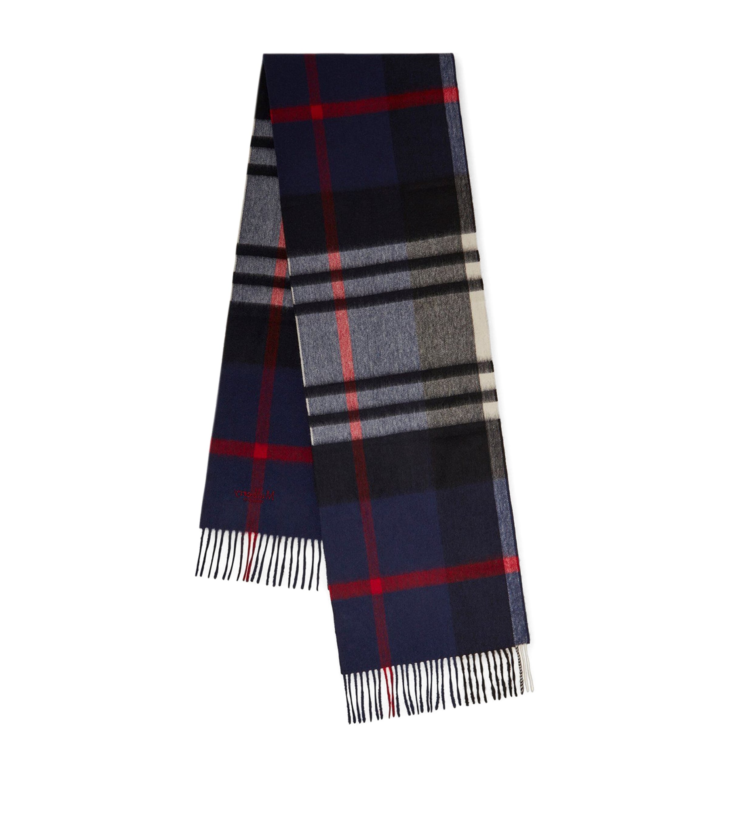 Small Merino Wool Check Scarf