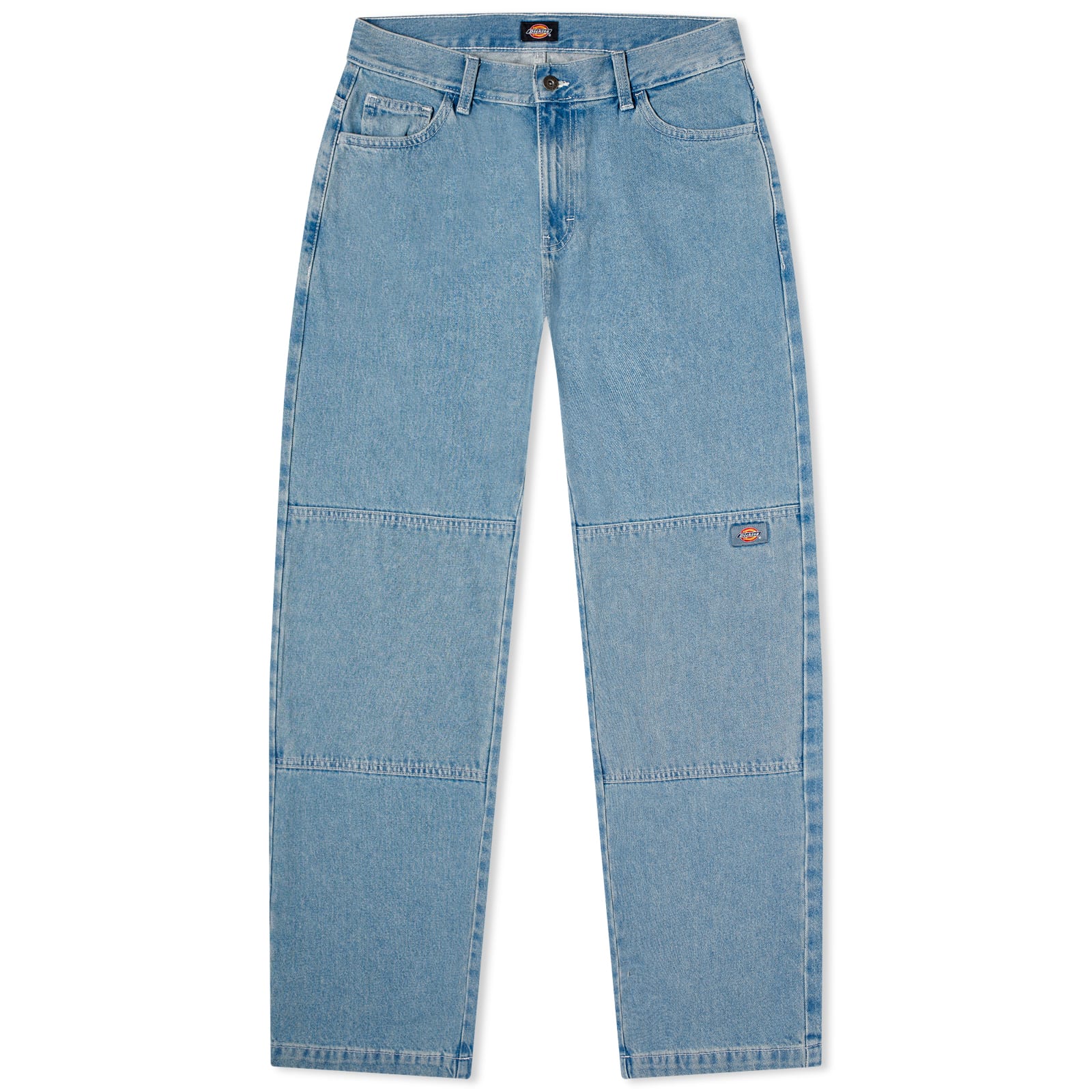 Men's Double Knee Denim Pant in Light Wash