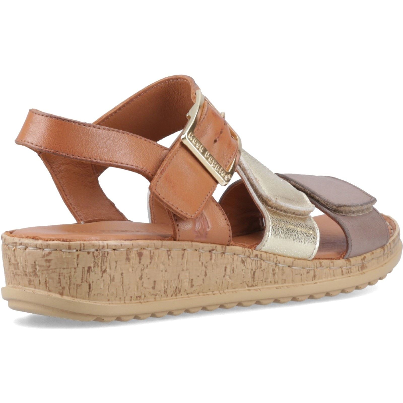 Hush Puppies Eliana Sandal Leather Women's Gold Sanda