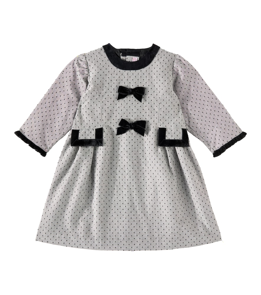 Penelope bow-detail polka-dot dress