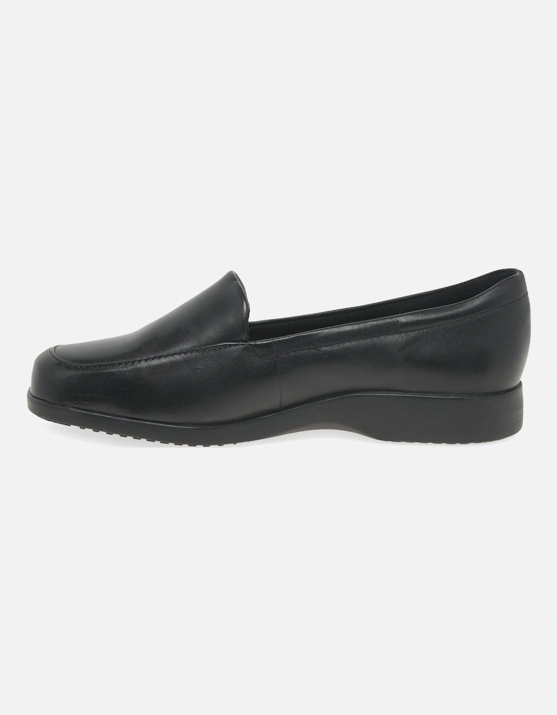 Clarks Women's Georgia Womens Wide Fit Loafers - Black