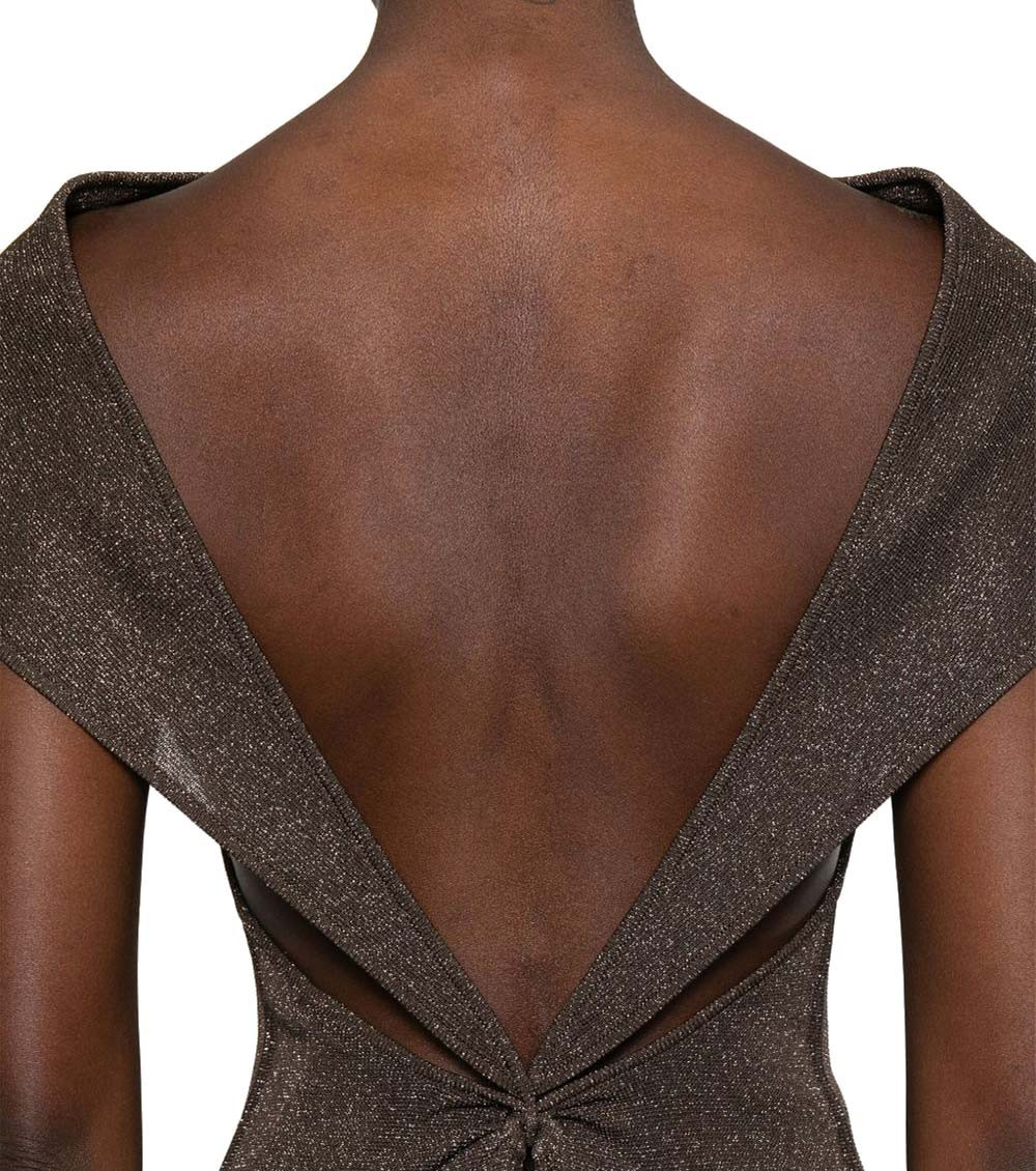 Max Mara - knit maxi dress open back