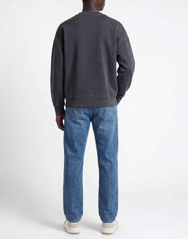 Man Sweatshirt Charcoal Size S Cotton, Elastane