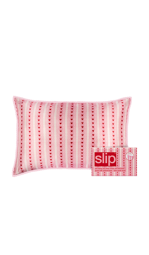 Slip pure silk queen pillowcase with lace trim - sweetie