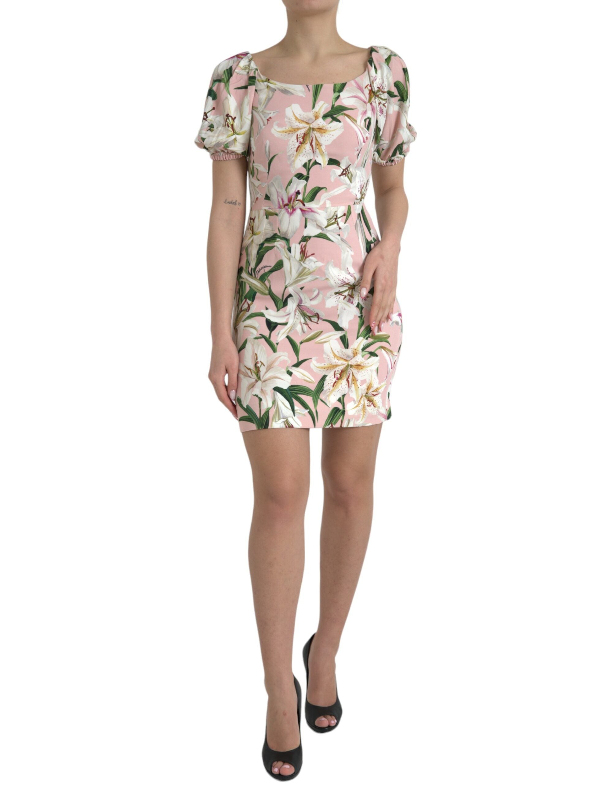 Lily Print Viscose Dress — Pink