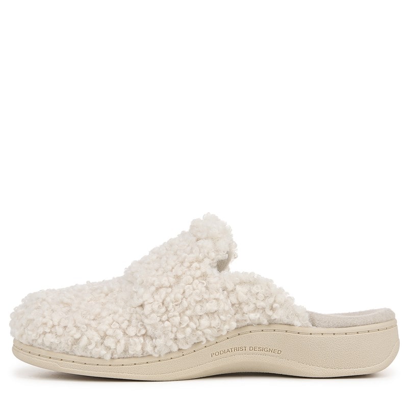 Women's Gemma II Mule Slipper Shoes (Cream White Fabric)