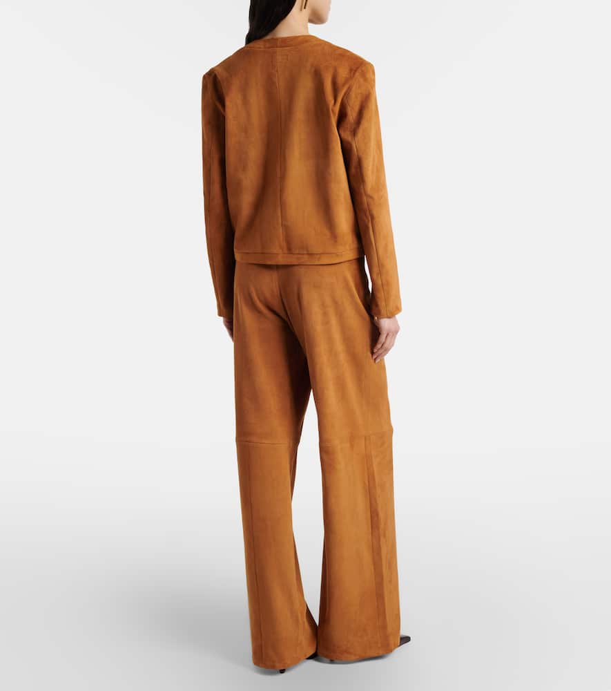 Mytheo suede wide-leg pants