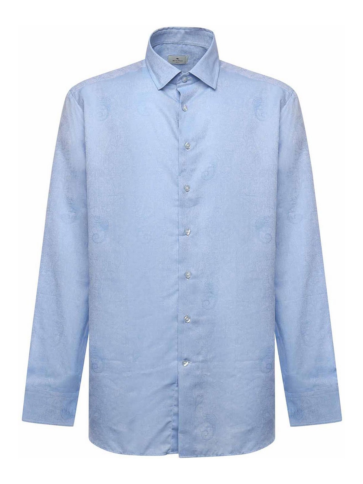 Cotton And Jacquard Shirt With Gecko Print
