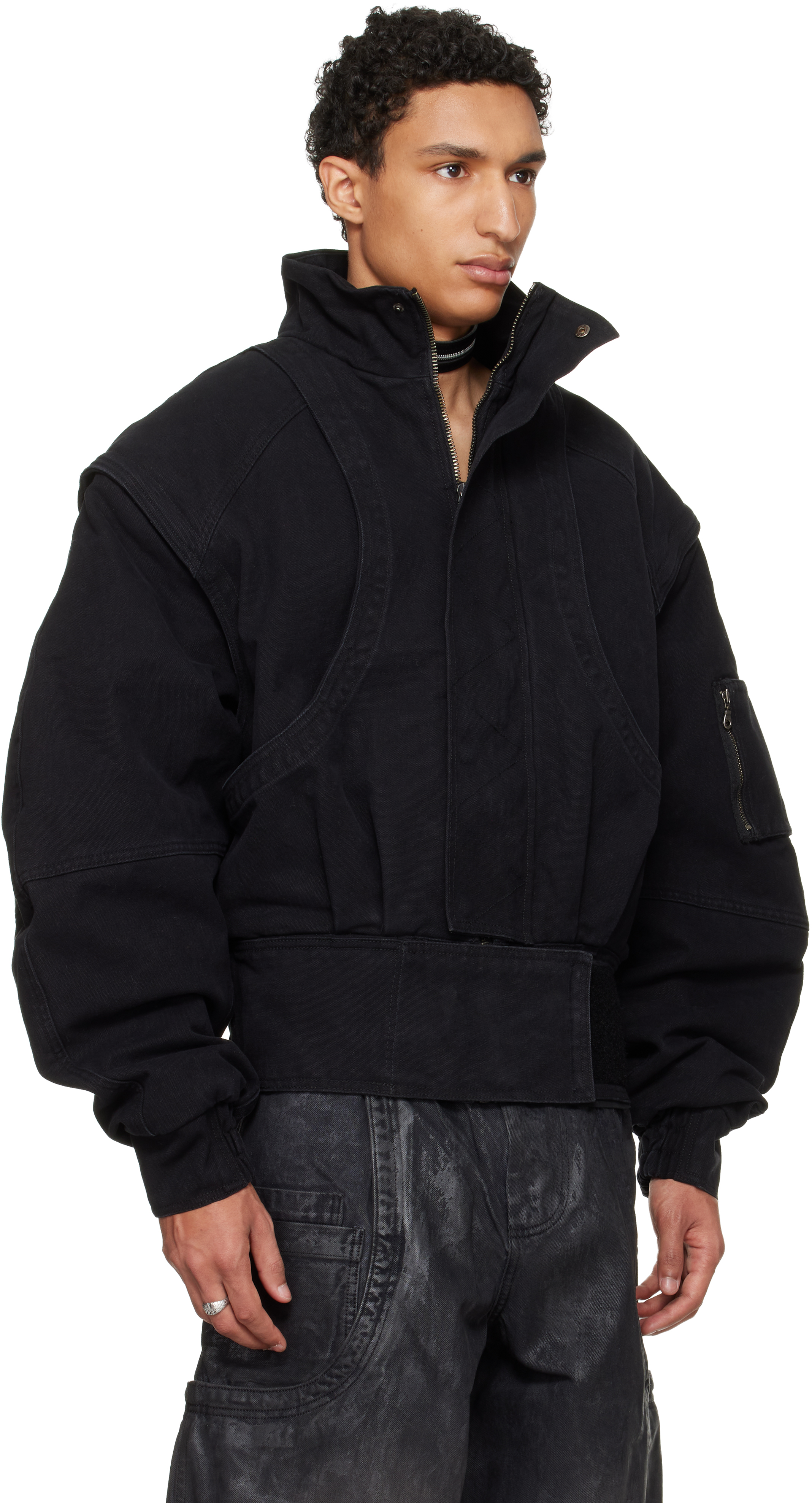 Black Anatnom Bomber Jacket