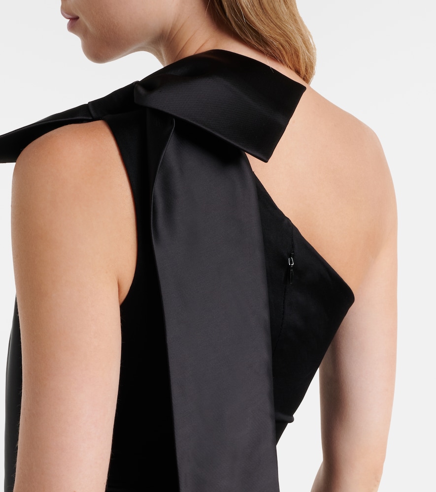 Cutout one-shoulder gown