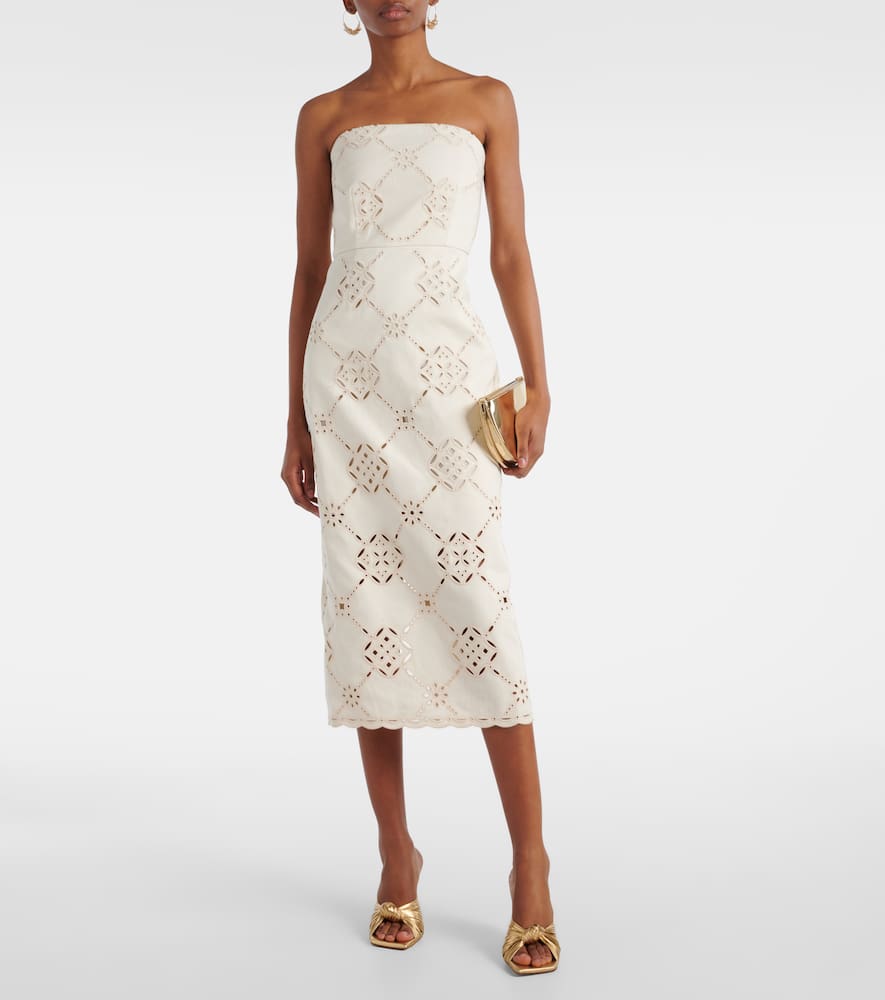 Nettia embroidered cotton midi dress