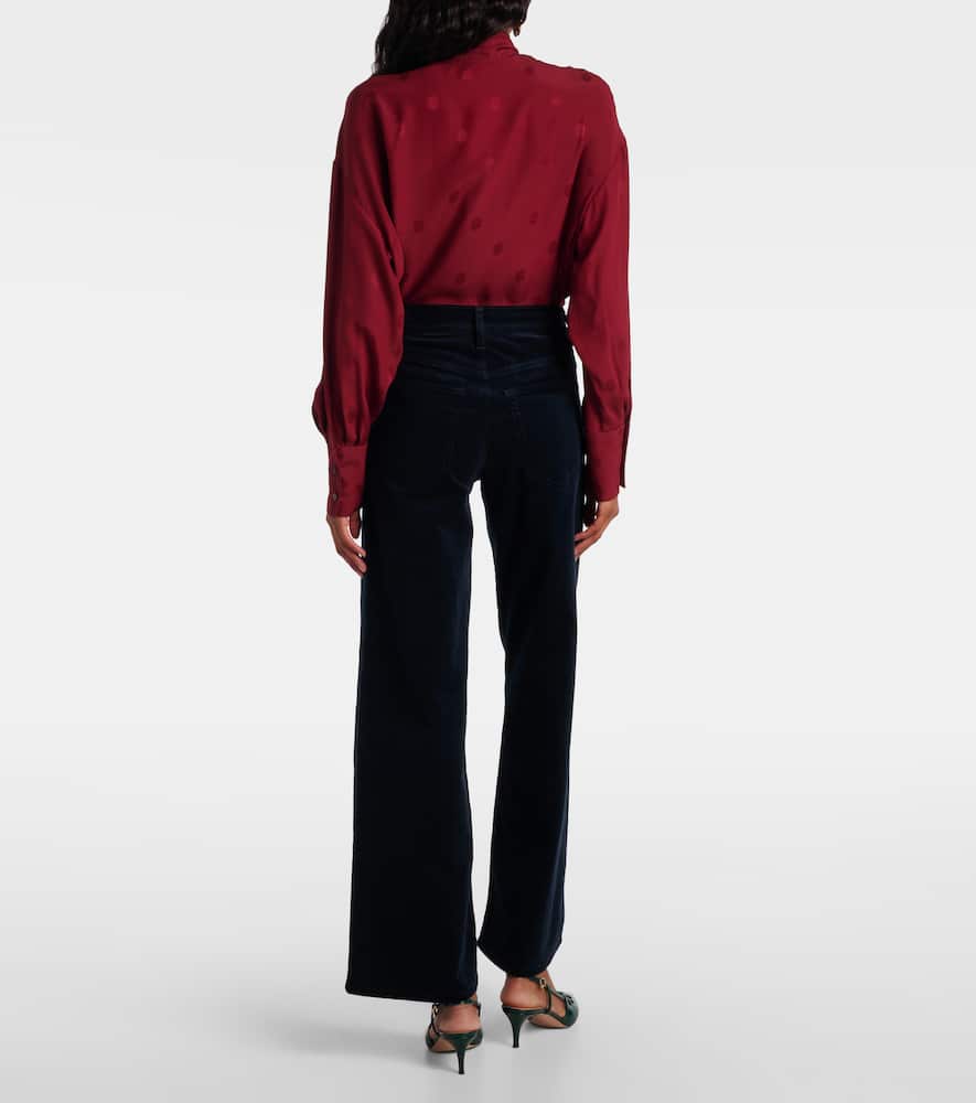 Le Slim Palazzo high-rise wide-leg jeans