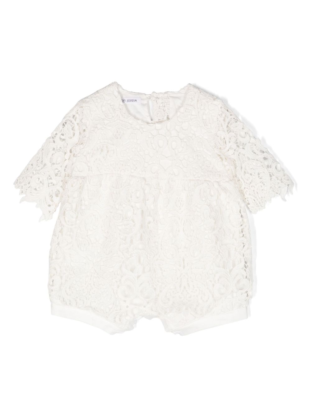 Broderie-anglaise cotton shortie - White