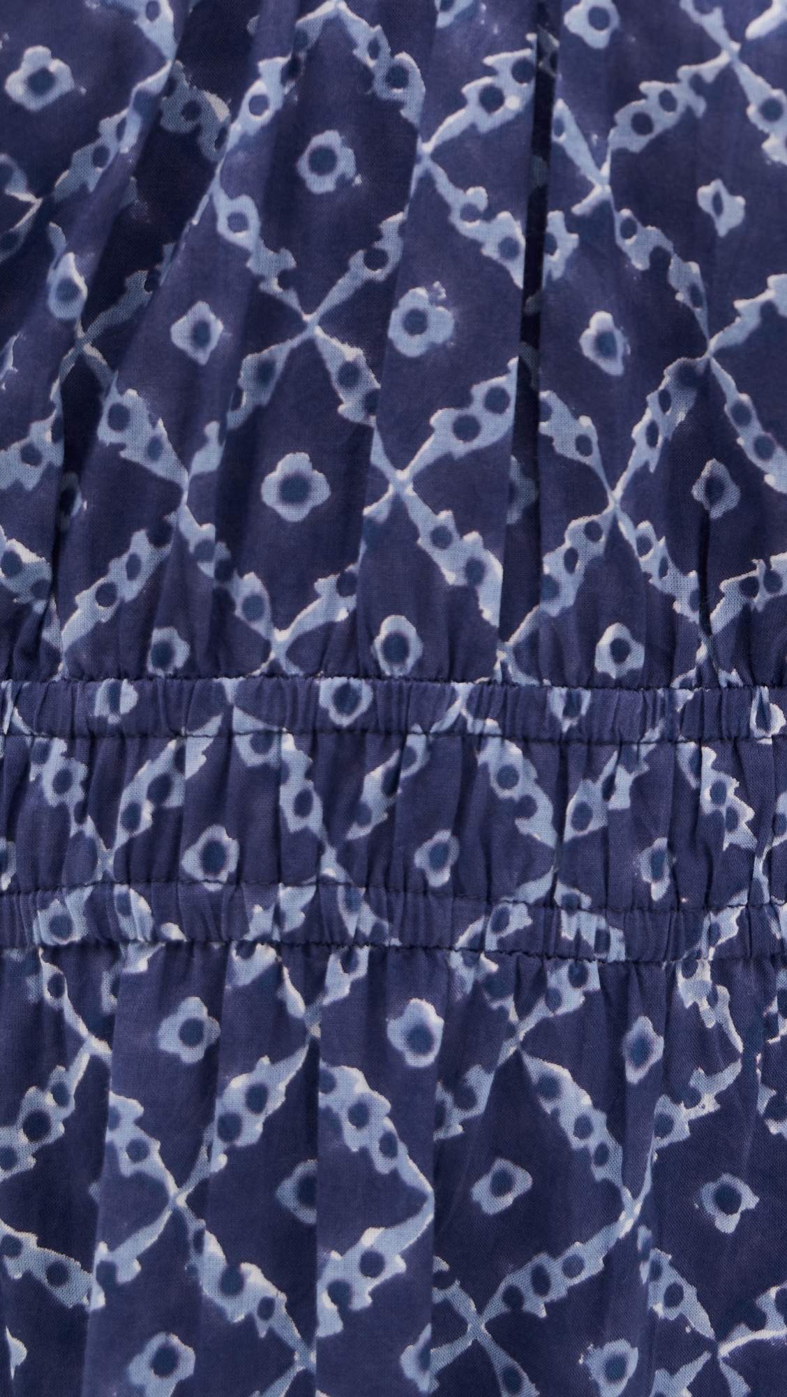 Abby Dress Indigo Lattice