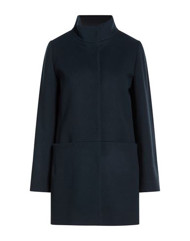 Icons Woman Coat Navy Size 14 Wool, Polyamide, Cashmere