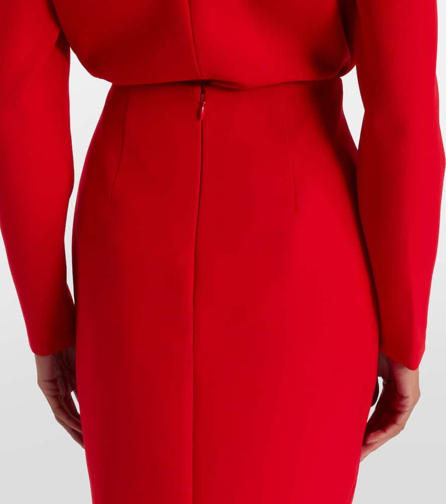 Crêpe pencil skirt