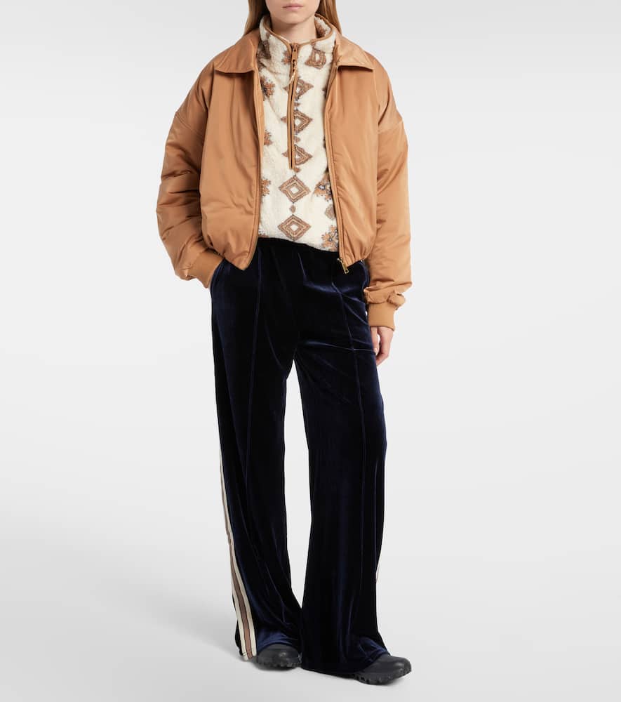 Harlow printed teddy jacket