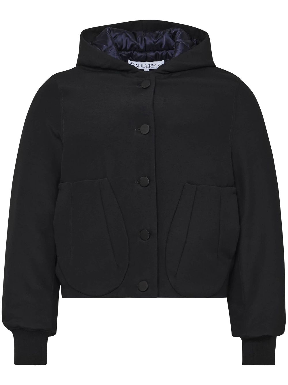 Padded hooded jacket - Black