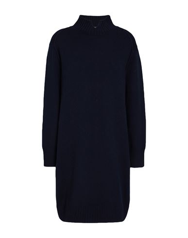 Woman Mini dress Navy Size 6 Virgin Wool, Viscose, Cashmere