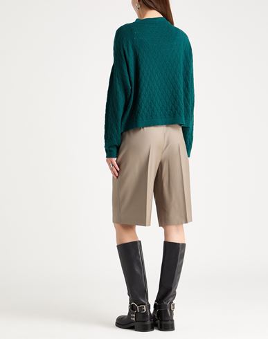 Woman Cardigan Dark green Size M Merino Wool