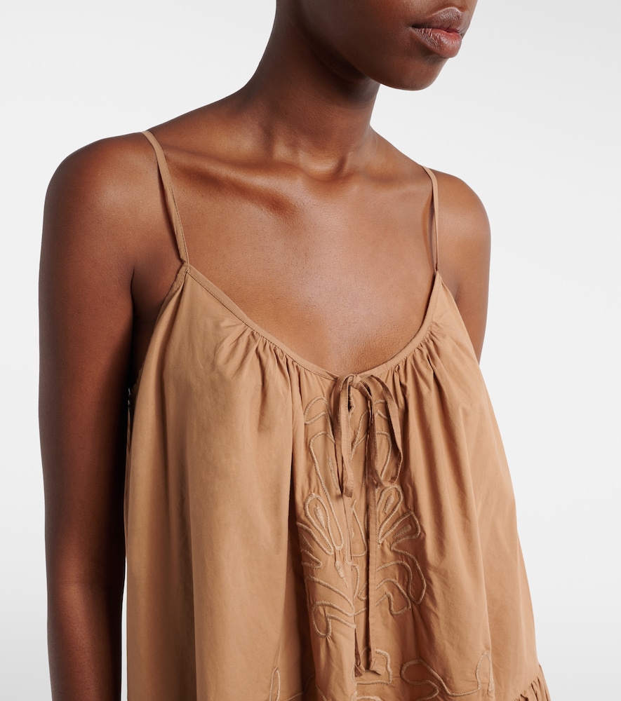 Embroidered cotton minidress
