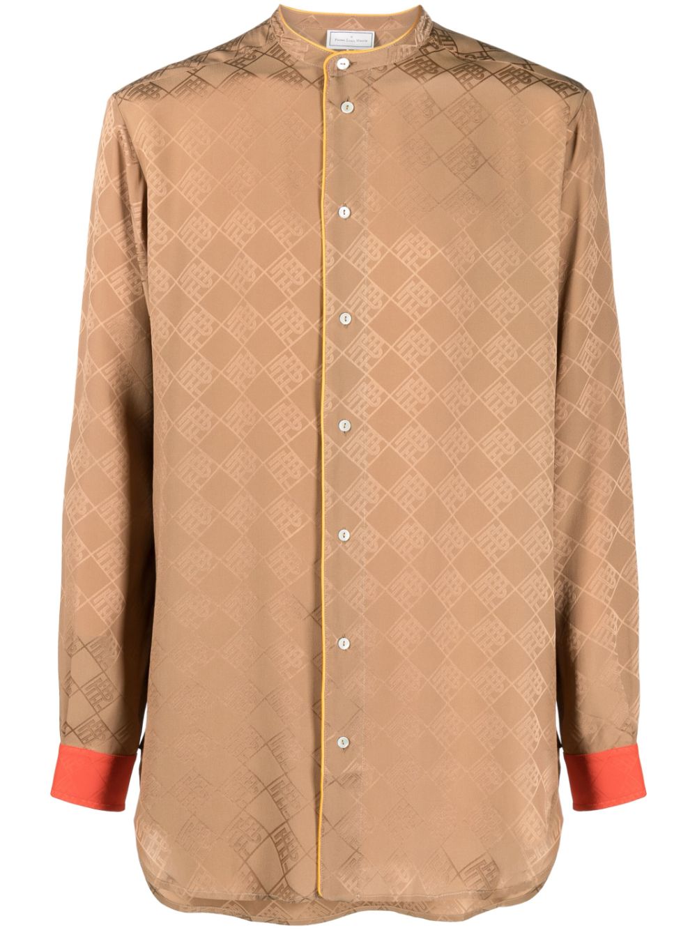 Monogram silk shirt - Neutrals
