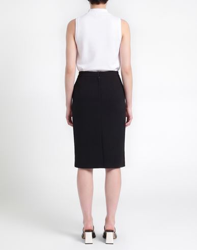 Woman Midi skirt Black Size 4 Merino Wool