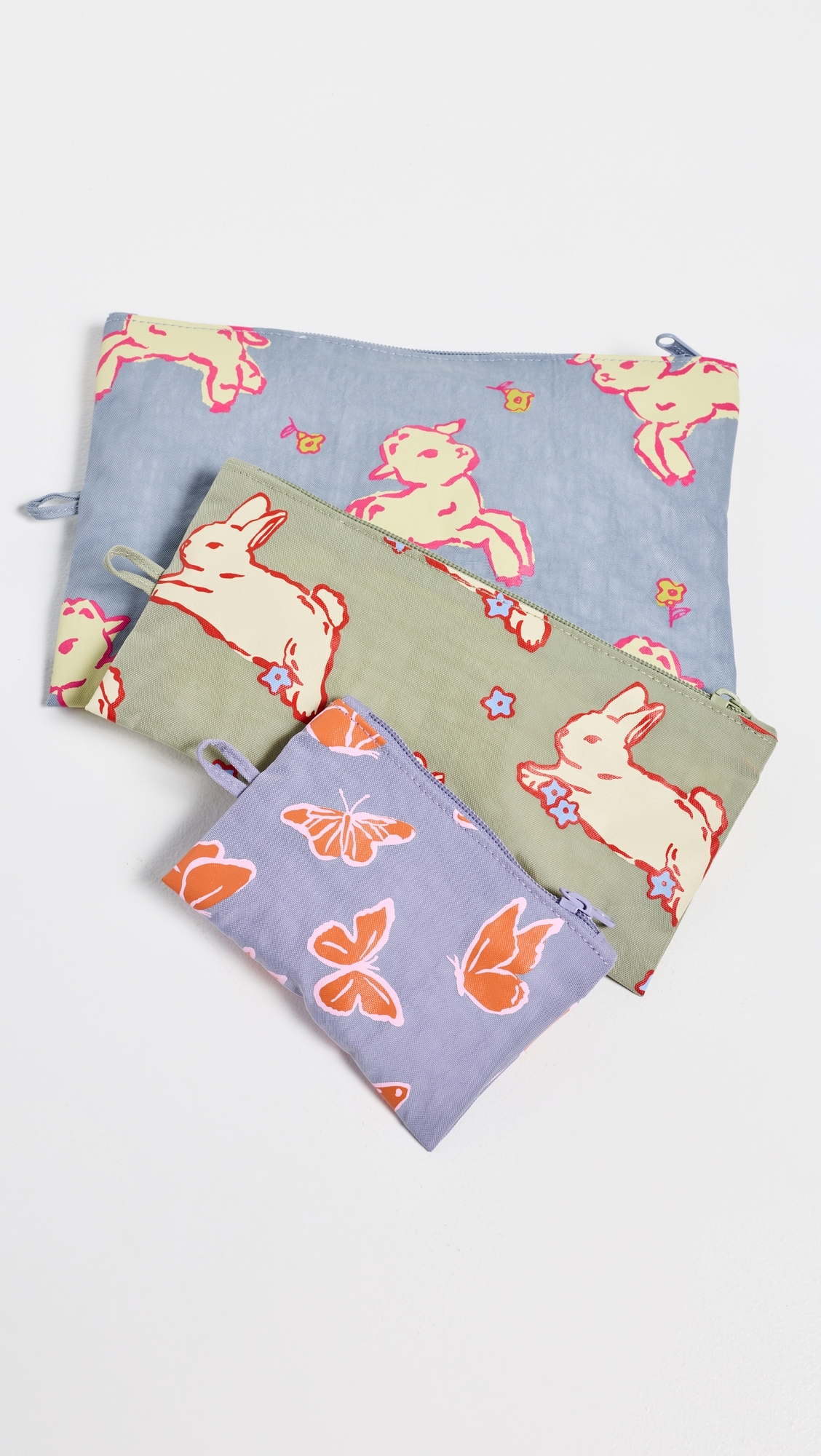 Flat Pouch Set Spring Animals One Size