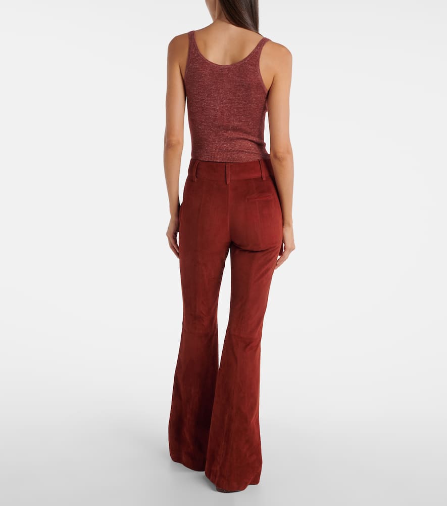Rhein suede flared pants